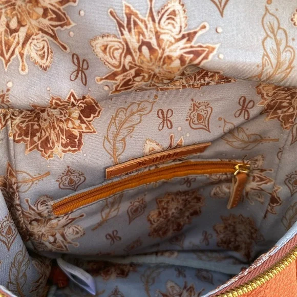 HOBO mini backpack crossbody shoulder bag rust leather gold accent - Picture 7 of 7